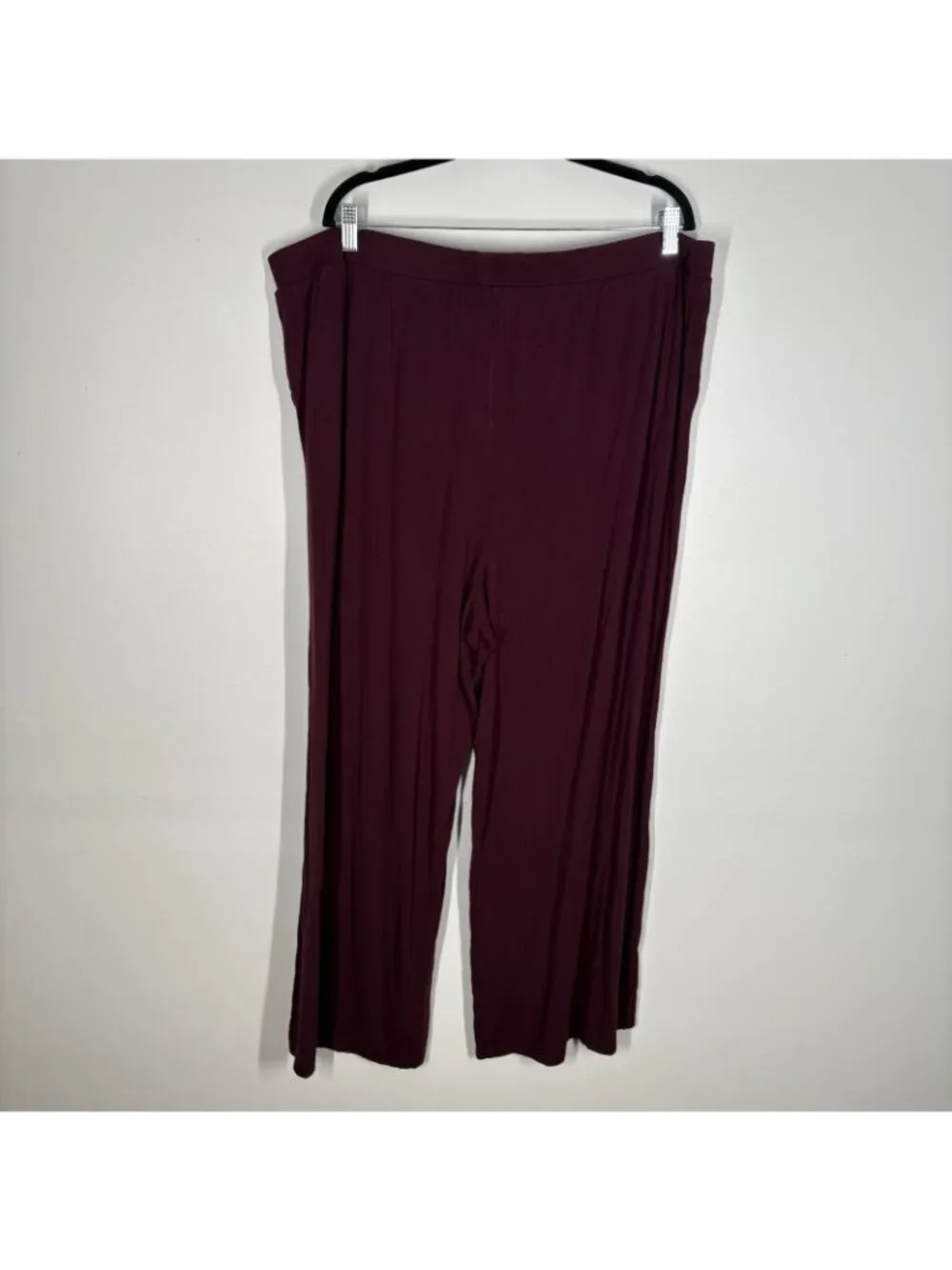 Torrid Women Plus 3X Wine Stretch Elastic Waist Super Soft Wide Leg Sleep Pant - Picture 7 of 10